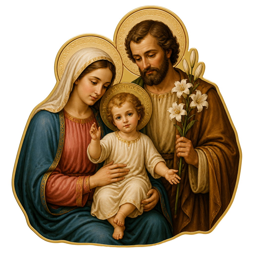 A Sagrada Família — Maria, José e o Menino Jesus